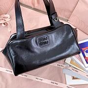 Miumiu Black Leather Top-handle Bag 5BB182 - 28x15x13cm - 4