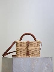 YSL Vanity Bag in Raffia Wicker - 18×11×6.5cm - 6