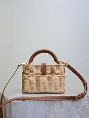 YSL Vanity Bag in Raffia Wicker - 18×11×6.5cm - 5