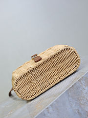 YSL Vanity Bag in Raffia Wicker - 18×11×6.5cm - 2