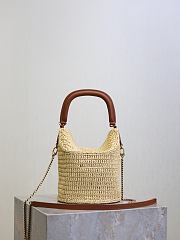 YSL Gaby Bucket Bag in Raffia - 19x17x15cm - 6