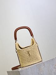 YSL Gaby Bucket Bag in Raffia - 19x17x15cm - 4