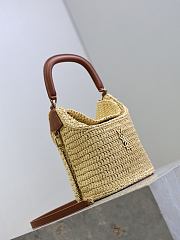 YSL Gaby Bucket Bag in Raffia - 19x17x15cm - 3