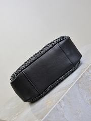 YSL Le 5 À 7 Supple Baby in Raffia Black - 16×15×7cm - 3
