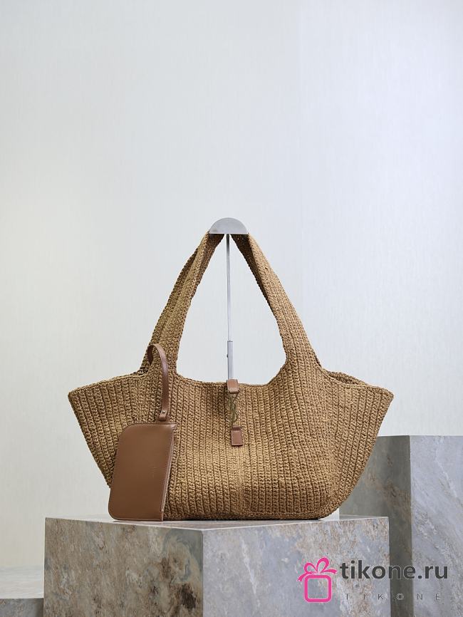 YSL Le 5 À 7 Bea in Cord and Leather - 50×28×18cm - 1