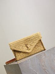 YSL Cassandre Chain Pouch In Beige and Leather - 19×12×3cm - 3
