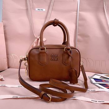 Miumiu Arcadie Small Leather Cognac - 19x13x6cm
