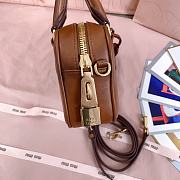 Miumiu Arcadie Small Leather Cognac - 19x13x6cm - 6