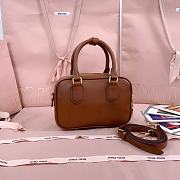 Miumiu Arcadie Small Leather Cognac - 19x13x6cm - 5
