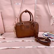 Miumiu Arcadie Small Leather Cognac - 19x13x6cm - 3