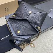 YSL Cassandre Chain Pouch In Lambskin Black - 19x12×3cm - 5