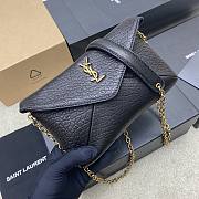 YSL Cassandre Chain Pouch In Lambskin Black - 19x12×3cm - 4