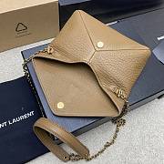 YSL Cassandre Chain Pouch In Lambskin Beige - 19x12×3cm - 5