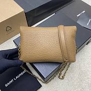 YSL Cassandre Chain Pouch In Lambskin Beige - 19x12×3cm - 2