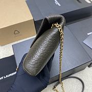 YSL Cassandre Chain Pouch In Lambskin Khaki - 19x12×3cm - 2