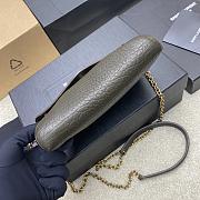 YSL Cassandre Chain Pouch In Lambskin Khaki - 19x12×3cm - 3