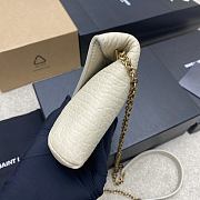 YSL Cassandre Chain Pouch In Lambskin White - 19x12×3cm - 6