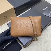 YSL Cassandre Chain Pouch In Lambskin Brown - 19x12×3cm - 2