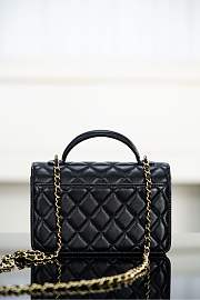 Chanel Clutch With Chain Shiny Lambskin Gold Tone Metal Black - 19x12x5cm - 3