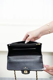 Chanel Clutch With Chain Shiny Lambskin Gold Tone Metal Black - 19x12x5cm - 4