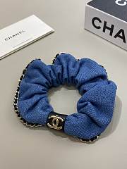 Chanel Denim Hair Scrunchie  - 1
