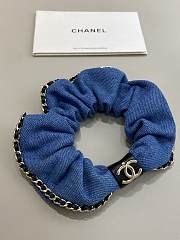 Chanel Denim Hair Scrunchie  - 6