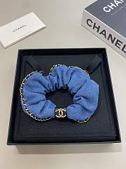 Chanel Denim Hair Scrunchie  - 5
