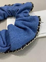 Chanel Denim Hair Scrunchie  - 2