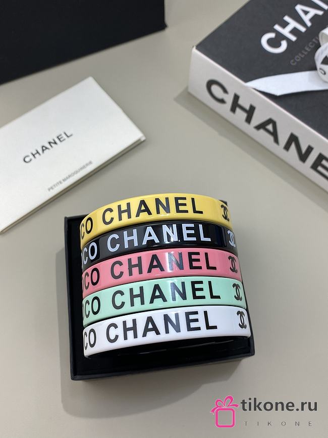 Chanel Resin Logo Bangle Bracelet Multcolors - 1