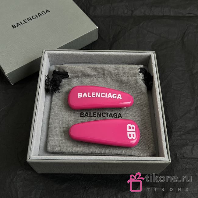 Balenciaga Holli Hair Clips Pink - 1