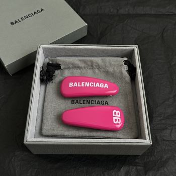Balenciaga Holli Hair Clips Pink