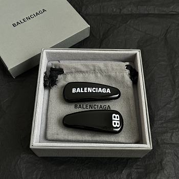 Balenciaga Holli Hair Clips Black
