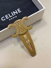 Celine Snap Hair Clip Brown - 3