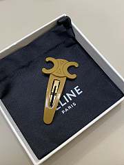 Celine Snap Hair Clip Brown - 4