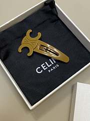 Celine Snap Hair Clip Brown - 2