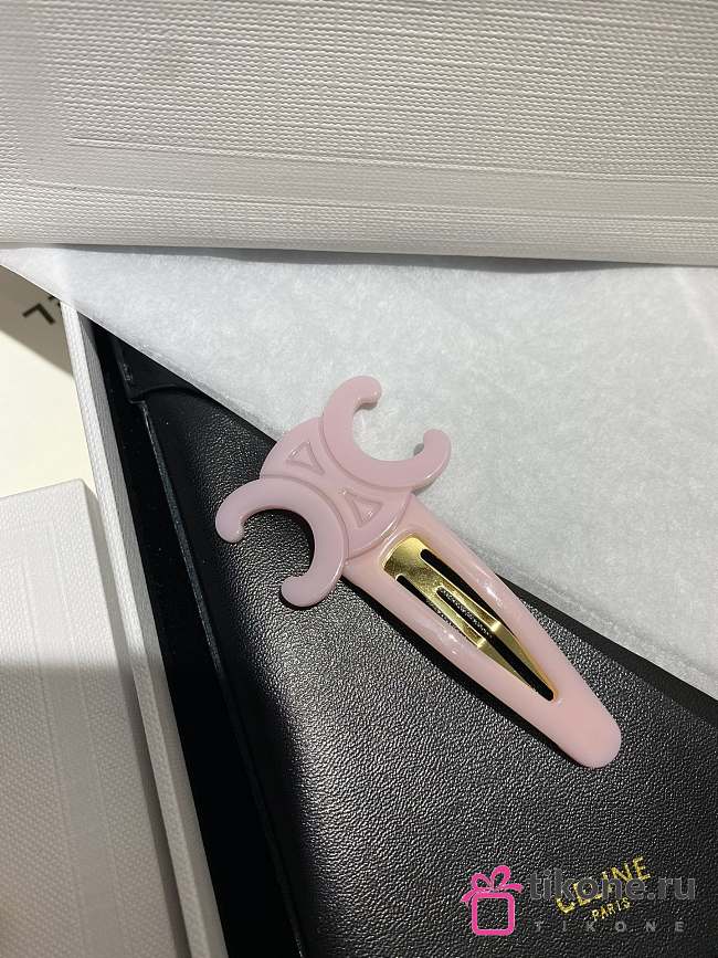 Celine Snap Hair Clip Light Pink - 1