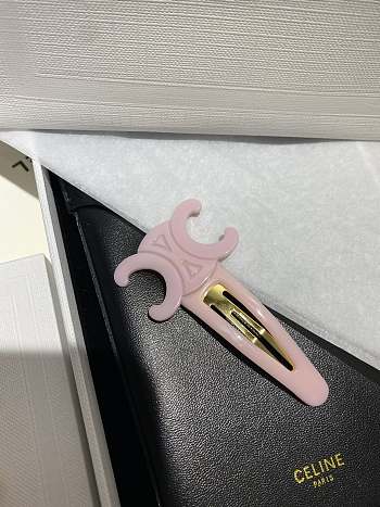 Celine Snap Hair Clip Light Pink