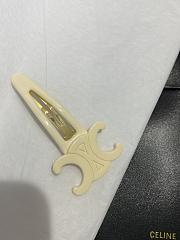 Celine Snap Hair Clip Off White - 6