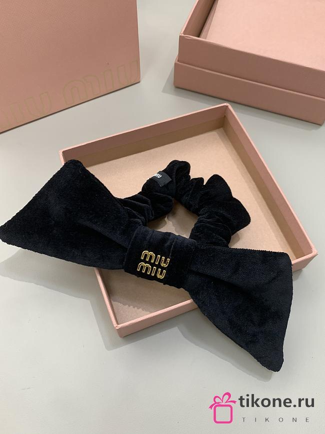 Miumiu Velvet Scrunchie Black - 1