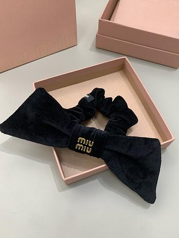 Miumiu Velvet Scrunchie Black
