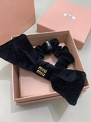Miumiu Velvet Scrunchie Black - 6
