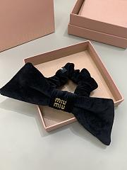 Miumiu Velvet Scrunchie Black - 5