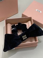 Miumiu Velvet Scrunchie Black - 4
