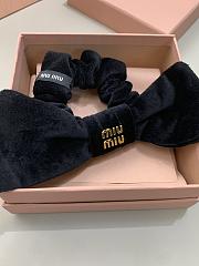 Miumiu Velvet Scrunchie Black - 3