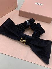 Miumiu Velvet Scrunchie Black - 2