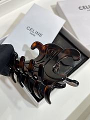 Celine Large Hair Claw in Acetate Dark Havana - 2