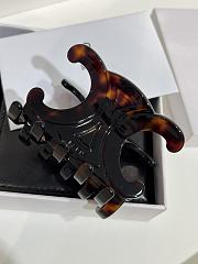 Celine Large Hair Claw in Acetate Dark Havana - 5