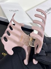 Celine Large Hair Claw in Acetate Light Pink - 2