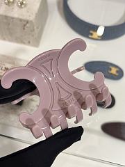 Celine Large Hair Claw in Acetate Light Pink - 3