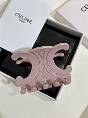 Celine Large Hair Claw in Acetate Light Pink - 5